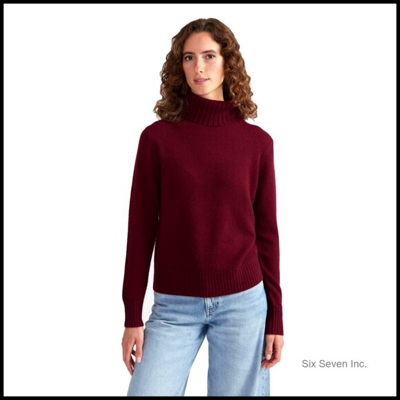 100% Cashmere Turtleneck Sweater Regular Fit Pullover